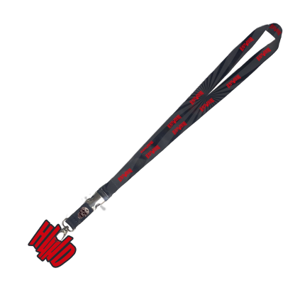 Lanyard NOIR Pass Logo Rouge