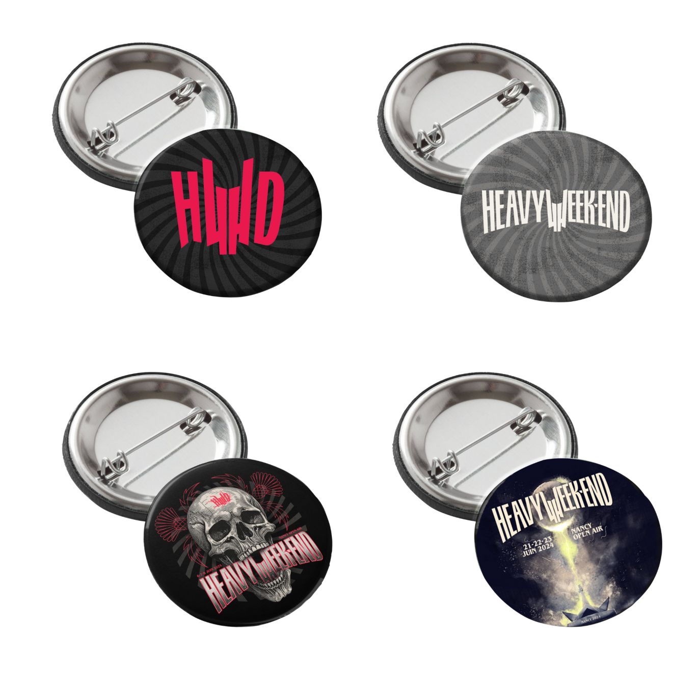 Set de 4 badges 25