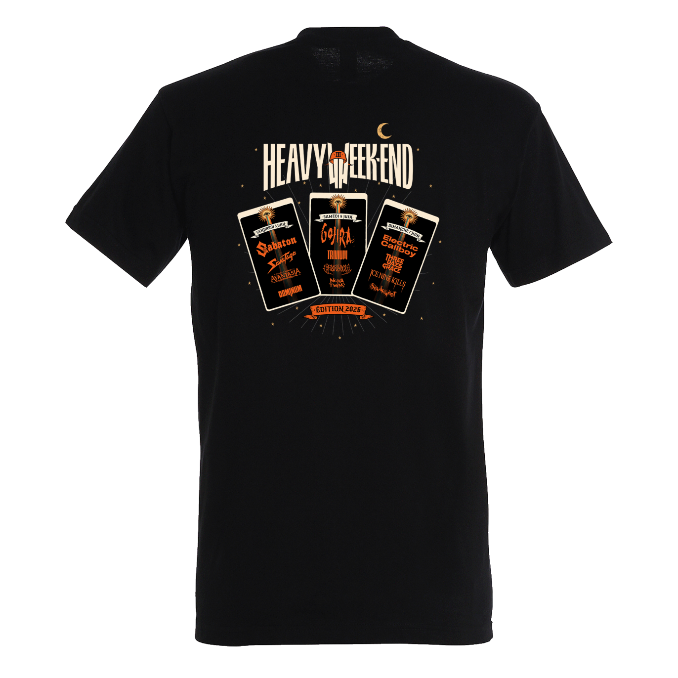 T-shirt NOIR Affiche Line Up
